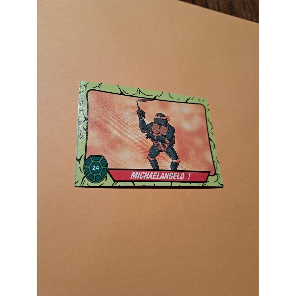 1989 Topps TMNT Michelangelo Trading Card 24 Teenage Mutant Ninja Turtles